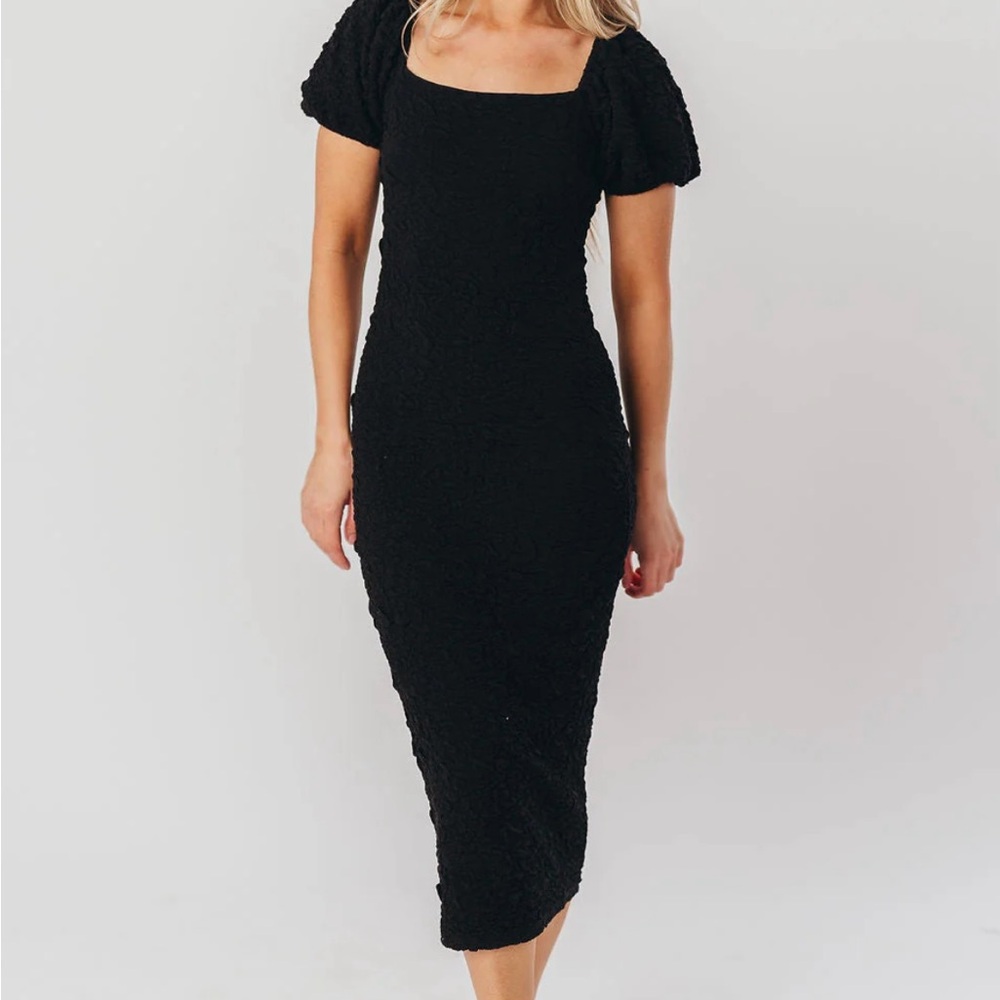 Elegant Black Midi Dress